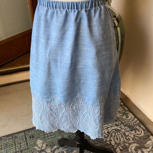 Elastic waist soft cotton pull on skirt size large - Picture 6 of 6